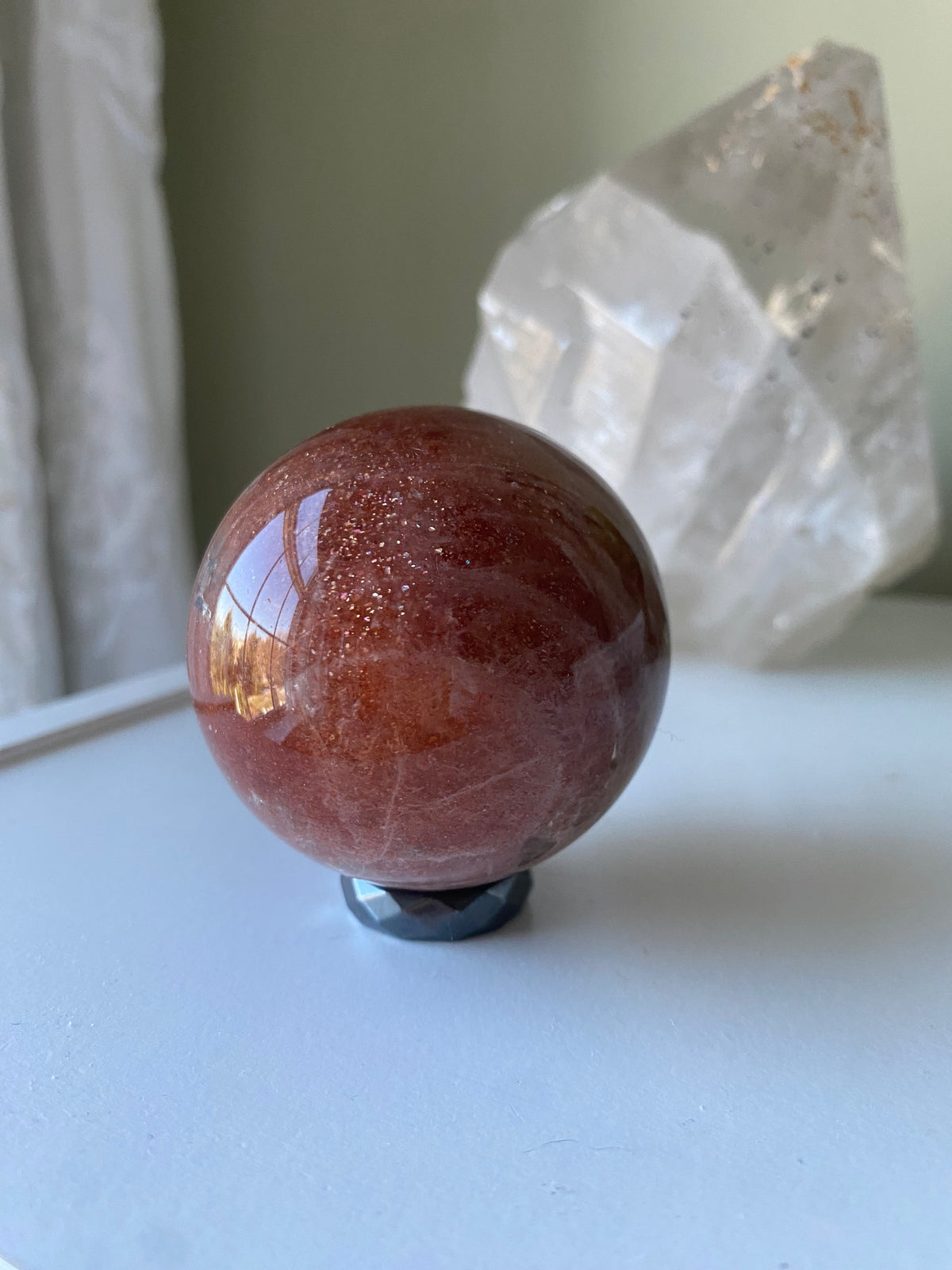 Tanzanian Sunstone/Moonstone Sphere