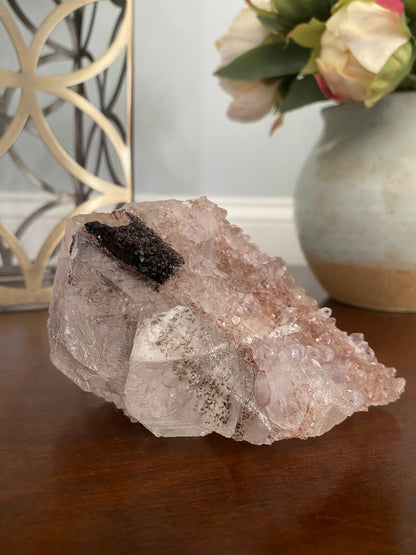 Uruguayan Amethyst on Calcite w/ Hematite