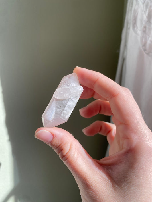 Double Terminated Pink Lithium Quartz