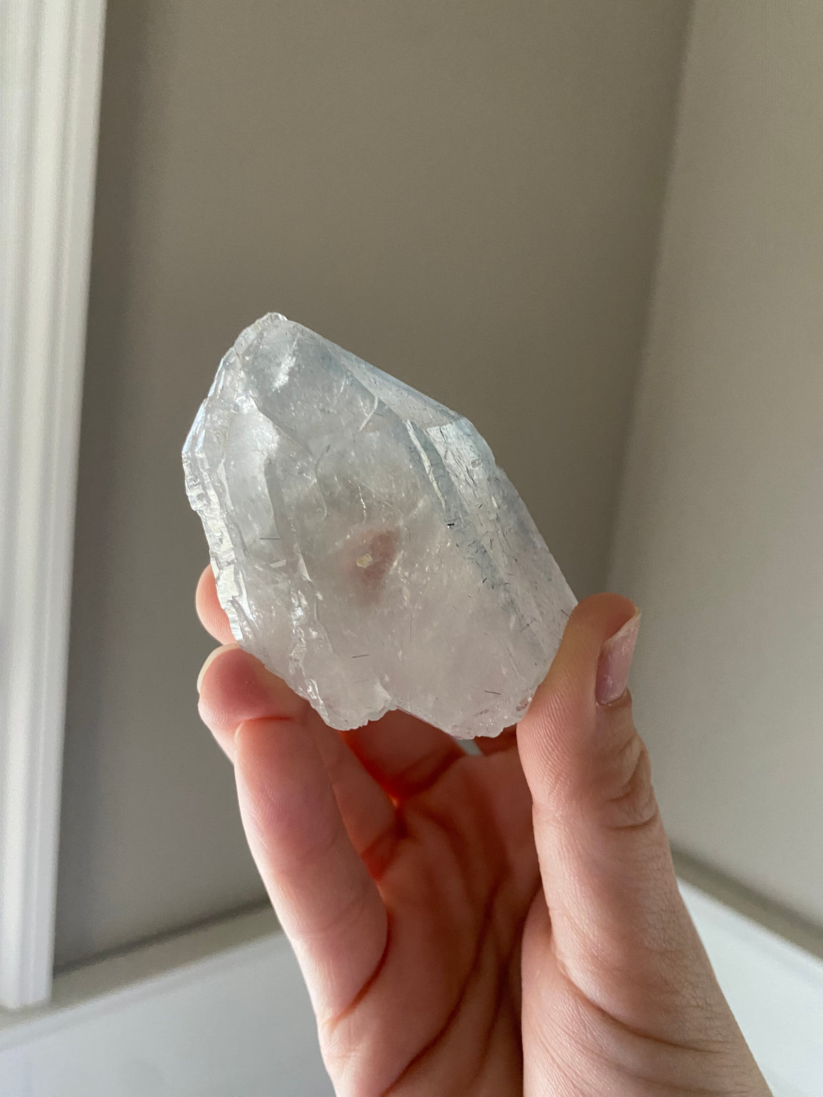 Blue Tourmaline in Quartz Point