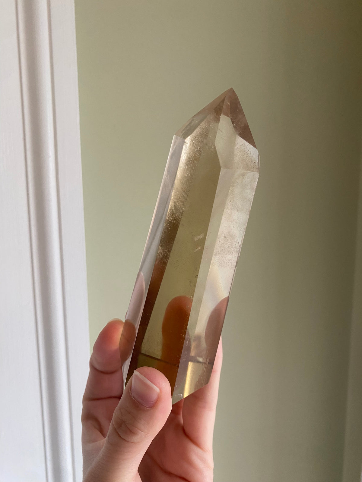 Natural Phantom Citrine Tower