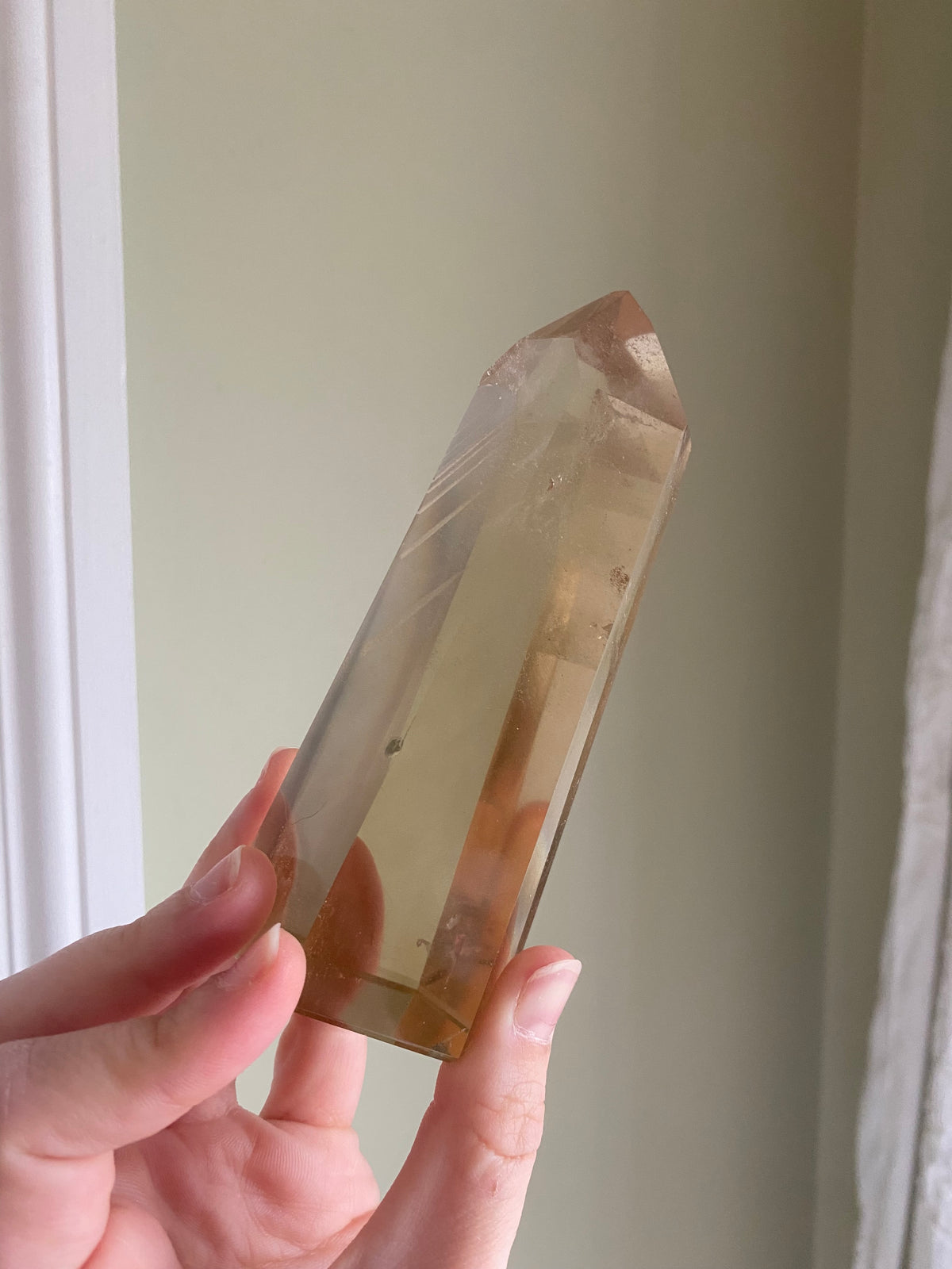 Natural Phantom Citrine Tower
