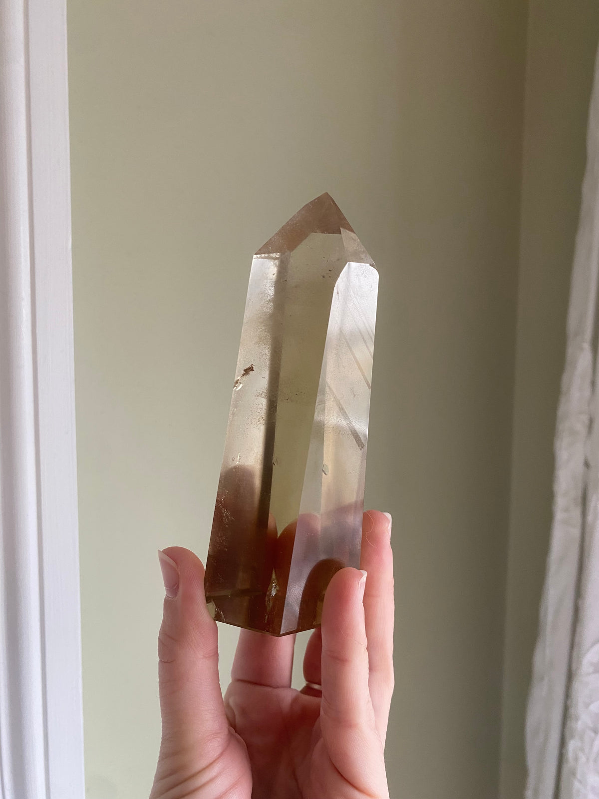 Natural Phantom Citrine Tower