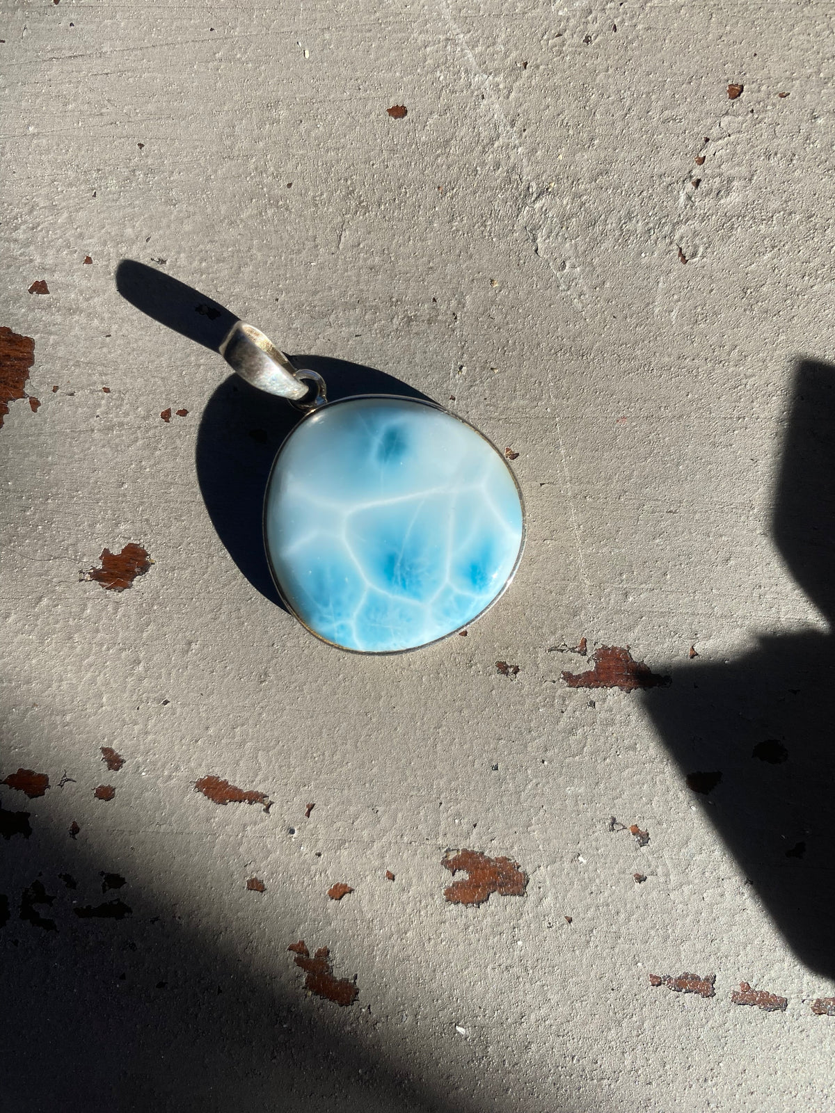 Sterling Silver AAA Larimar Pendant