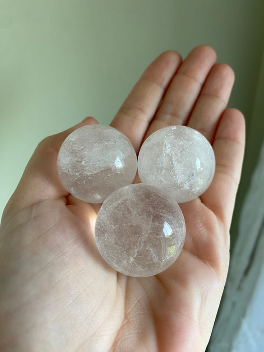 Mini Brazilian Clear Quartz Sphere - Cleansing