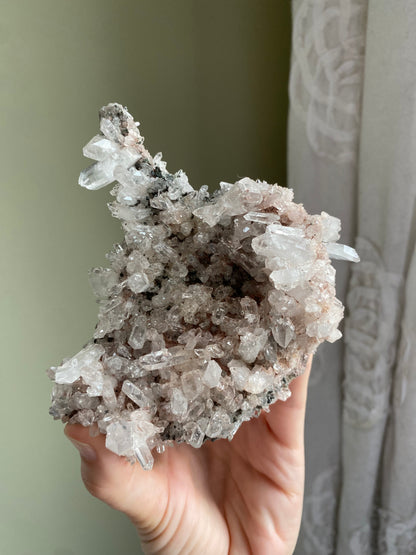 Pink Lemurian Quartz Cluster
