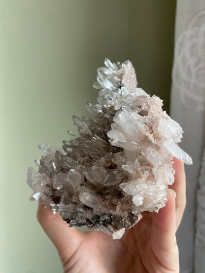 Pink Lemurian Quartz Cluster