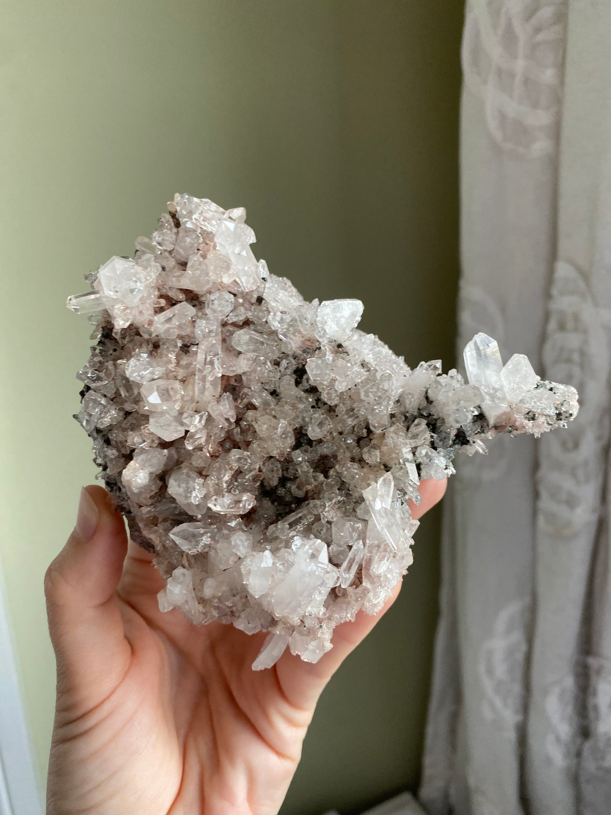 Pink Lemurian Quartz Cluster