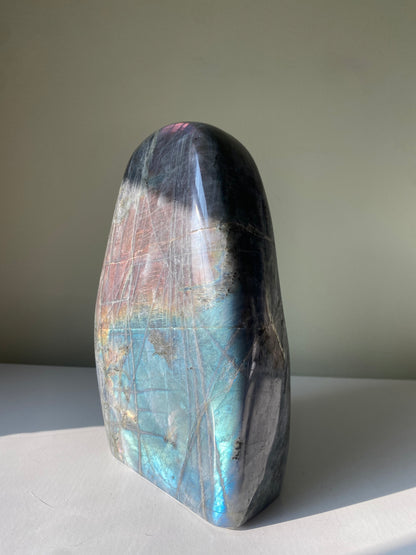 XXL Flashy Pink, Orange, Yellow, Purple & Blue Split Labradorite Freeform