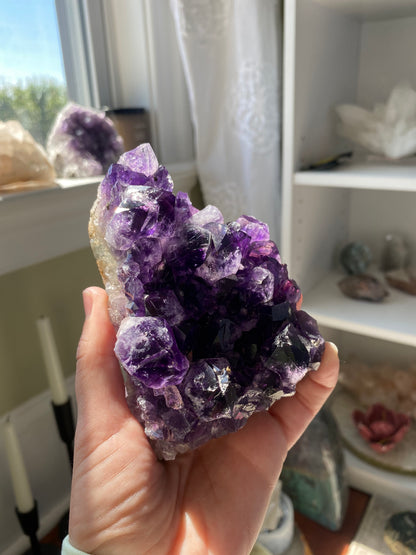Juicy Brazilian Amethyst Point Cluster