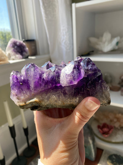 Juicy Brazilian Amethyst Point Cluster