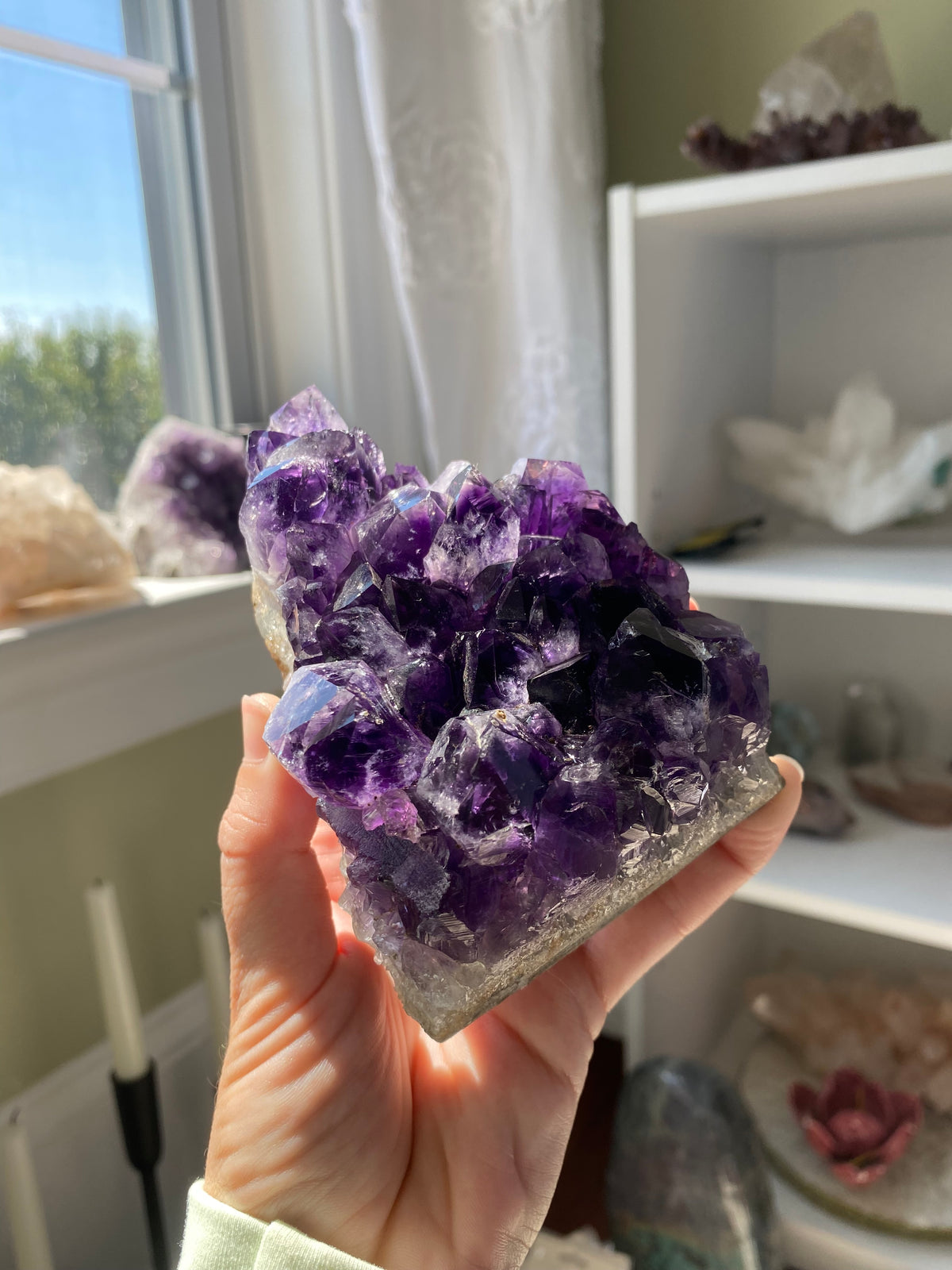 Juicy Brazilian Amethyst Point Cluster