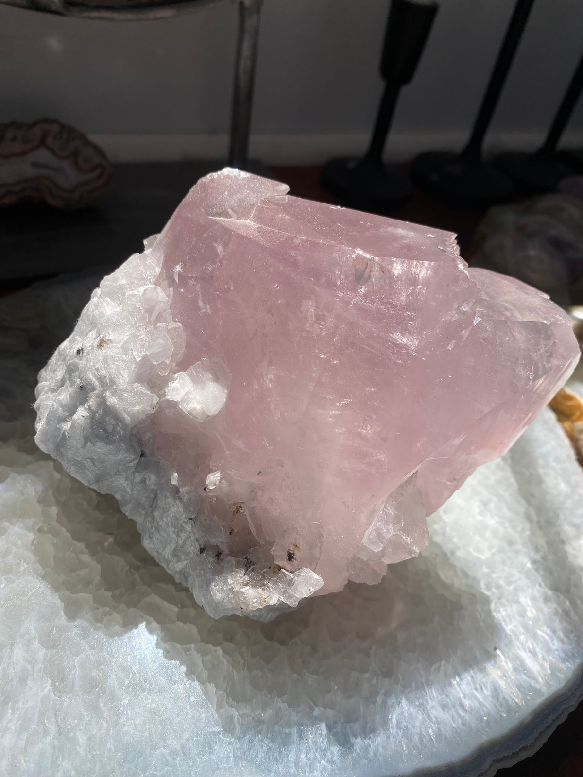 High Quality Terminated Purple Balmat Calcite w/ Blue Anhydrite