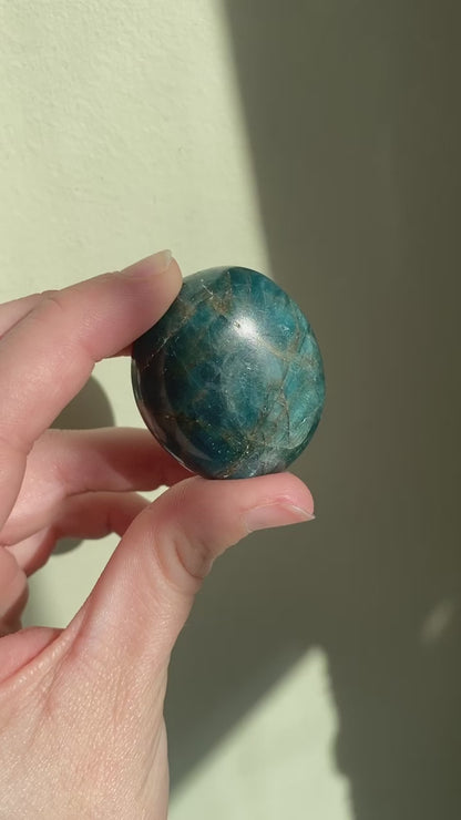 Blue Apatite Palm Stone