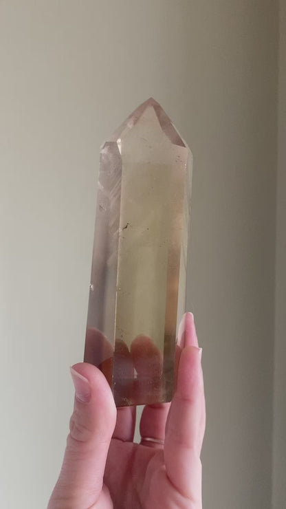 Natural Phantom Citrine Tower